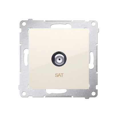 Simon 54 gniazdo antenowe SAT pojedyncze, kremowy [10]