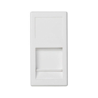 Płytka K45/2, 1x RJ z osłoną; 22,5x45mm; uniw. czysta biel