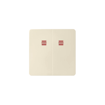 SIMON 82 Klawisze podwójne z oczkiem do łączników 75394-39, 75393-39, kremowy [20]