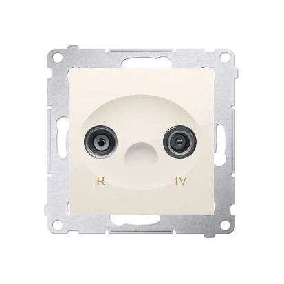 Simon 54 gniazdo antenowe R-TV końcowe separowane tłum.:1dB, kremowy [10]
