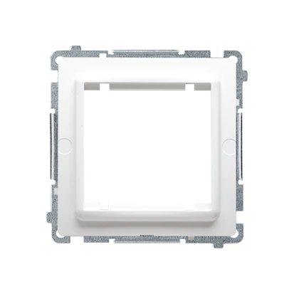 BASIC MODUŁ Adapter (przejściówka) na osprzęt standardu 45×45mm, mocowanie na wkręty i łapki, biały [10]
