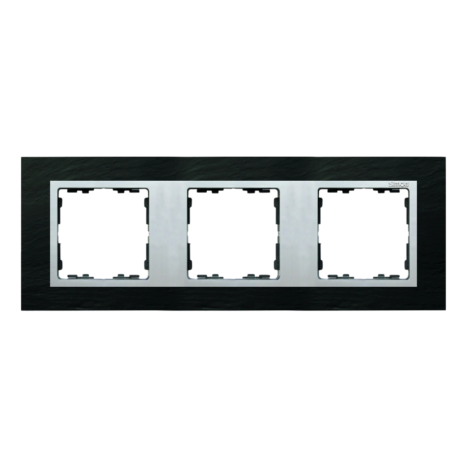 SIMON 82 NATURE-łupek ramka 3-krotna, łupek/pierścień aluminium mat [1]
