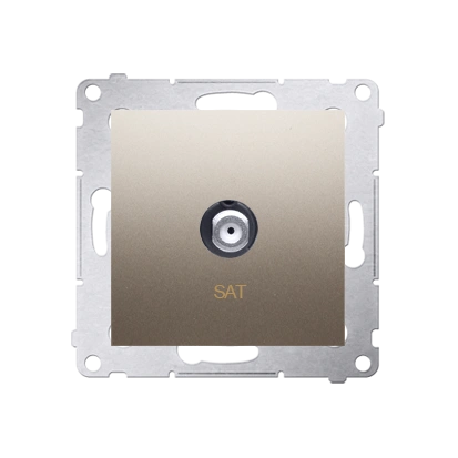 Simon 54 gniazdo antenowe SAT pojedyncze, złoty mat [10]