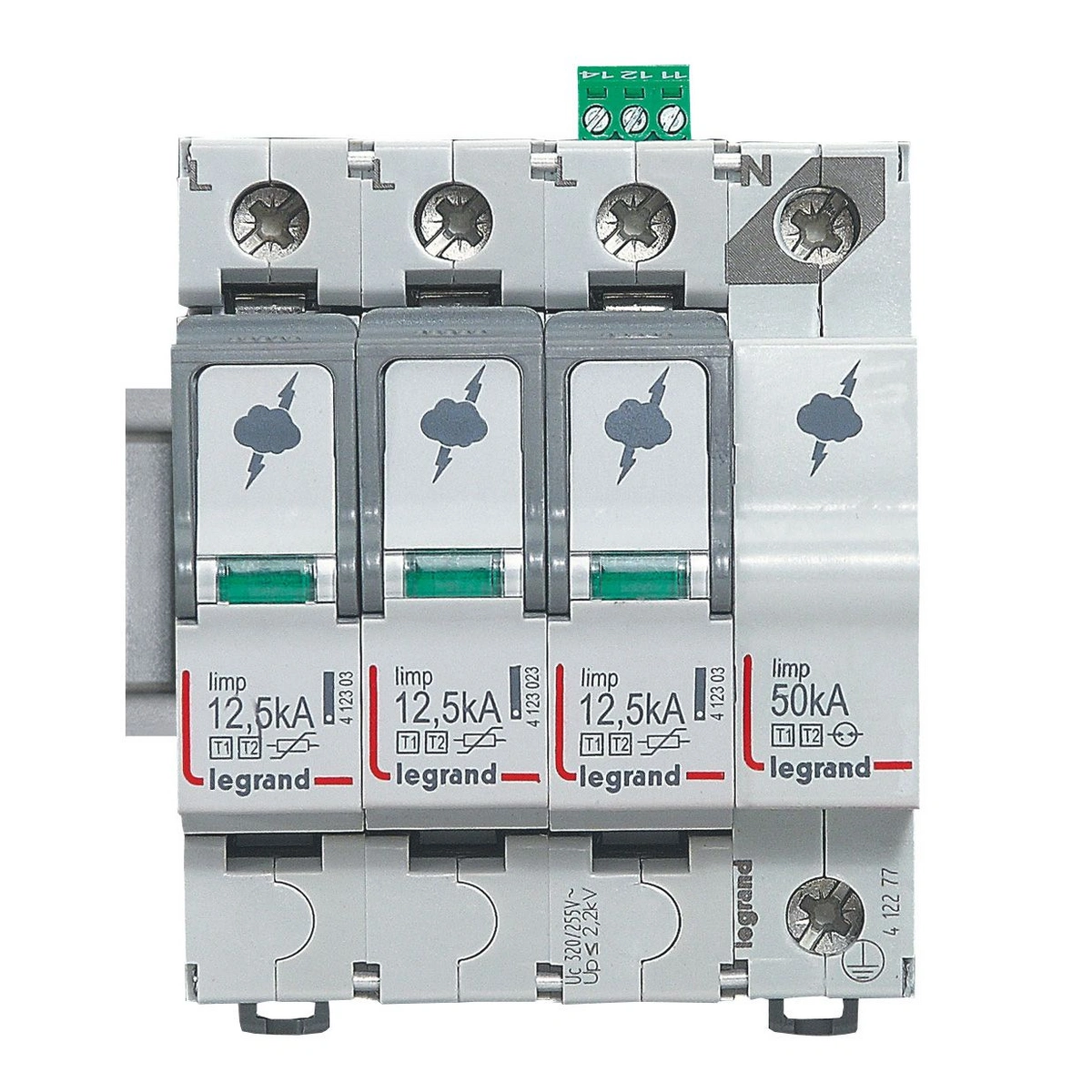 Ogranicznik przepięć T1+T2 12.5/60 3P+N