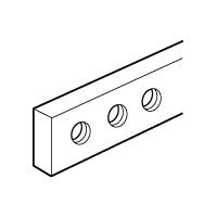Szyna miedziana z otworami M5 12x4mm x 1 m
