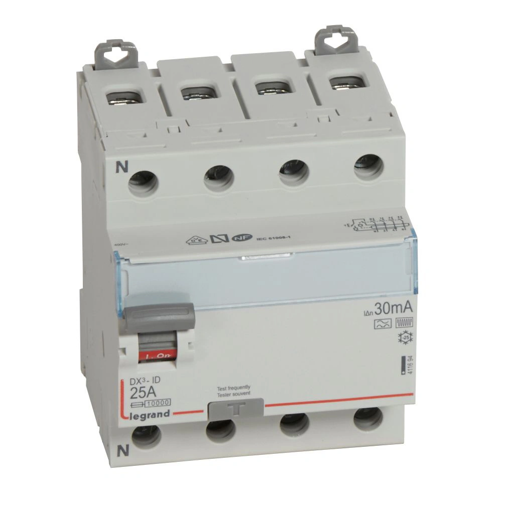 P-304 25A 30MA 4P F (HPI), DX3 Legrand