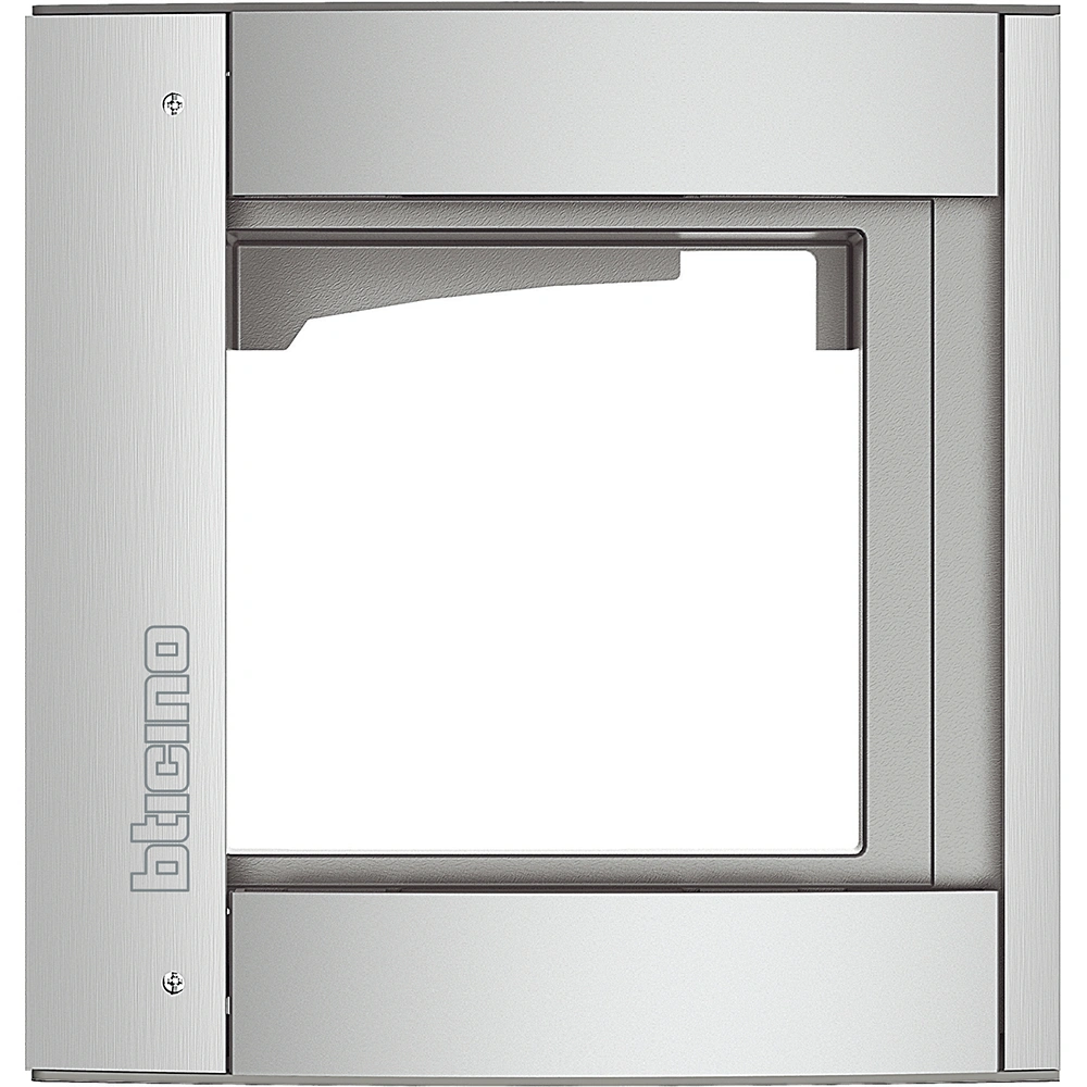 SFERA ramka Z UCHWYTEM DO PANELI SFERA - 1 MODUŁ - ALUMINIUM, Bticino