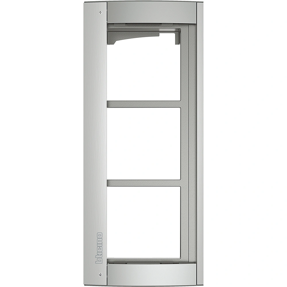 ramka Z UCHWYTEM DO PANELI SFERA - 3 MODUŁY - ALUMINIUM, Bticino