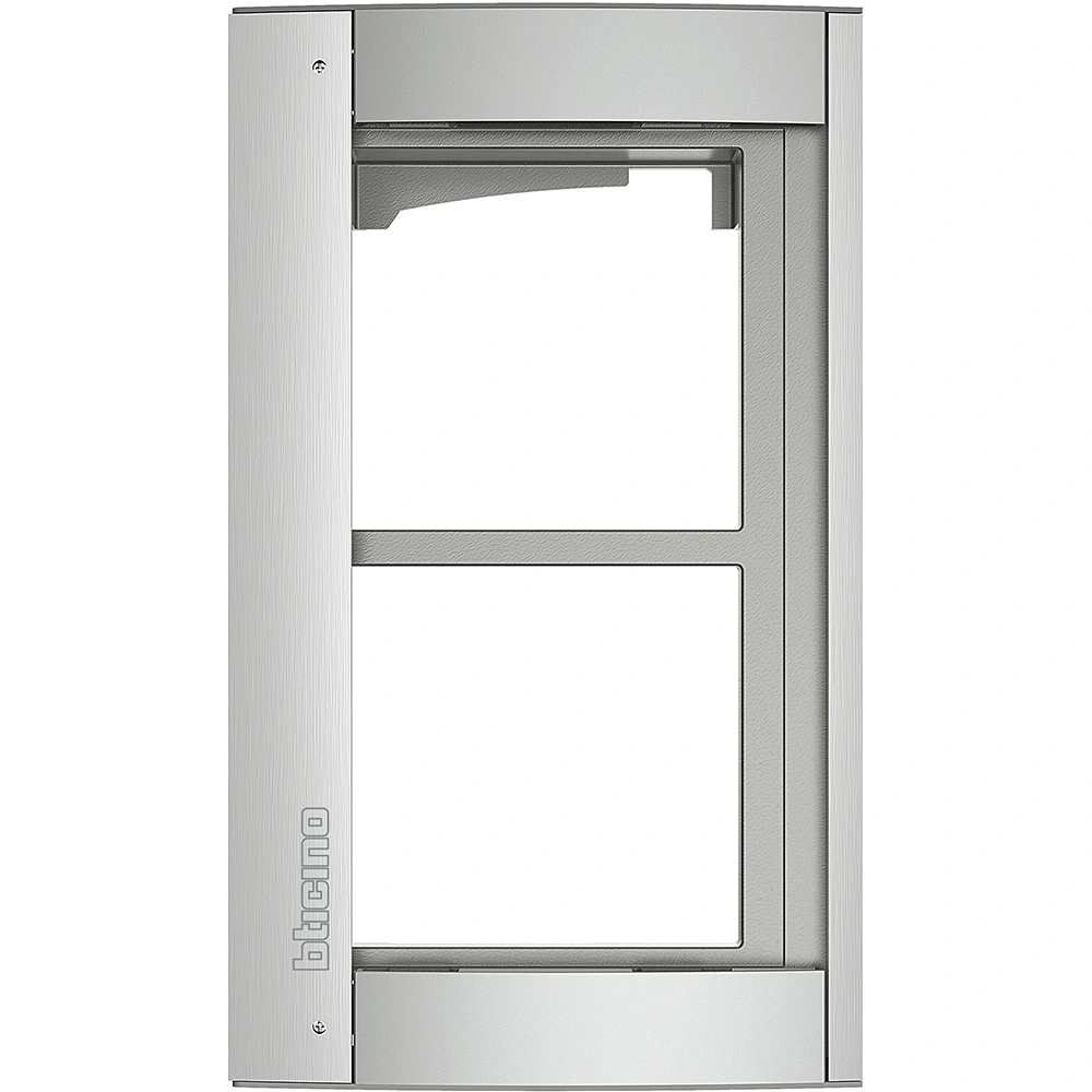 RAMKA Z UCHWYTEM DO PANELI SFERA - 2 MODUŁY - ALUMINIUM, Bticino