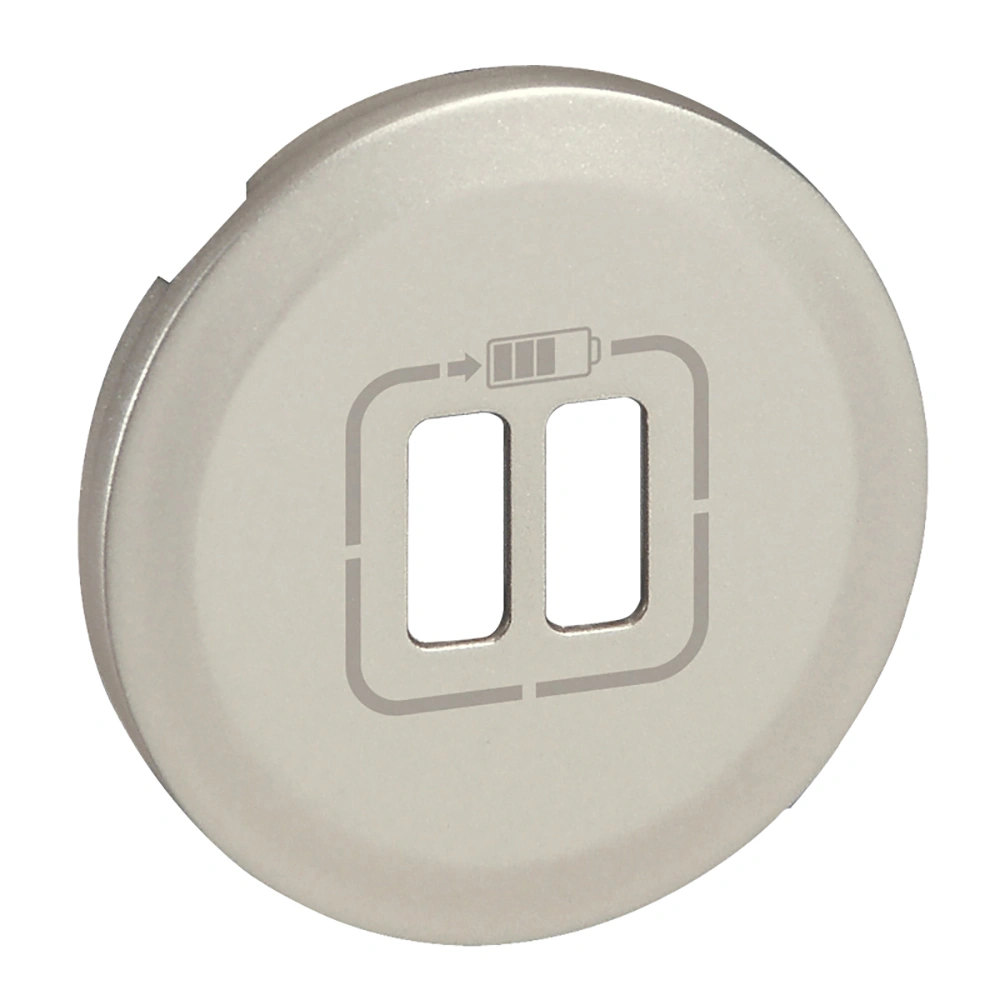 CELIANE - PLAKIETKA GNIAZDA ZASILAJĄCEGO 2 X USB TYTANOWA, Legrand