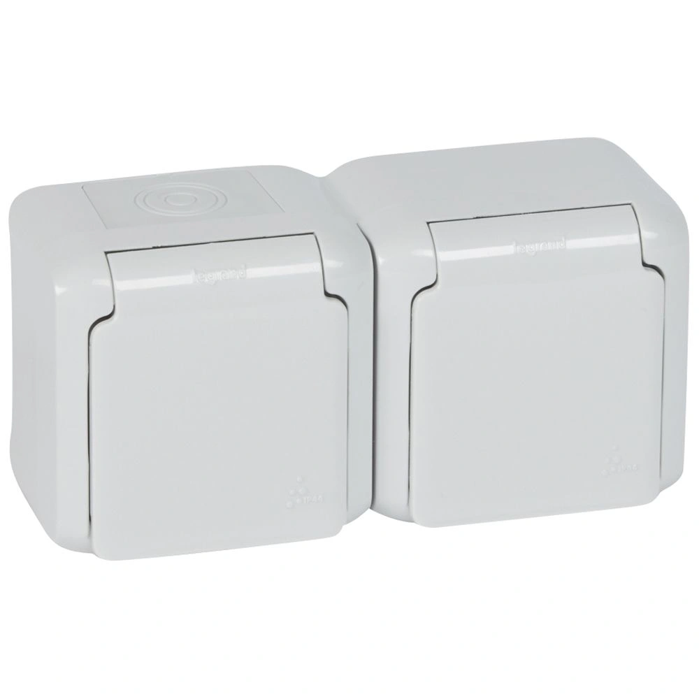 FORIX IP44 - GNIAZDO 2X2P+Z 16 A - 250 V SZARE, Legrand