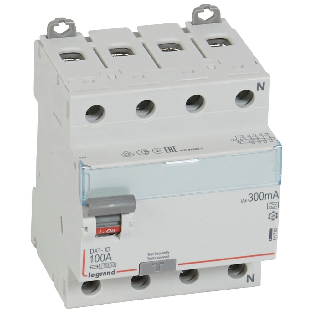 WYŁĄCZNIK RÓŻNICOWOPRĄDOWY P 304 4P 100A 300MA TYP A SERII DX3, Legrand