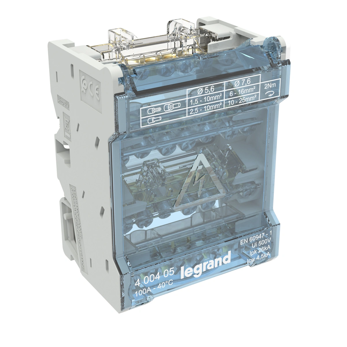 MODUŁOWY BLOK ROZDZIELCZY 4M 4P 100A - 6 ZACISKÓW, Legrand