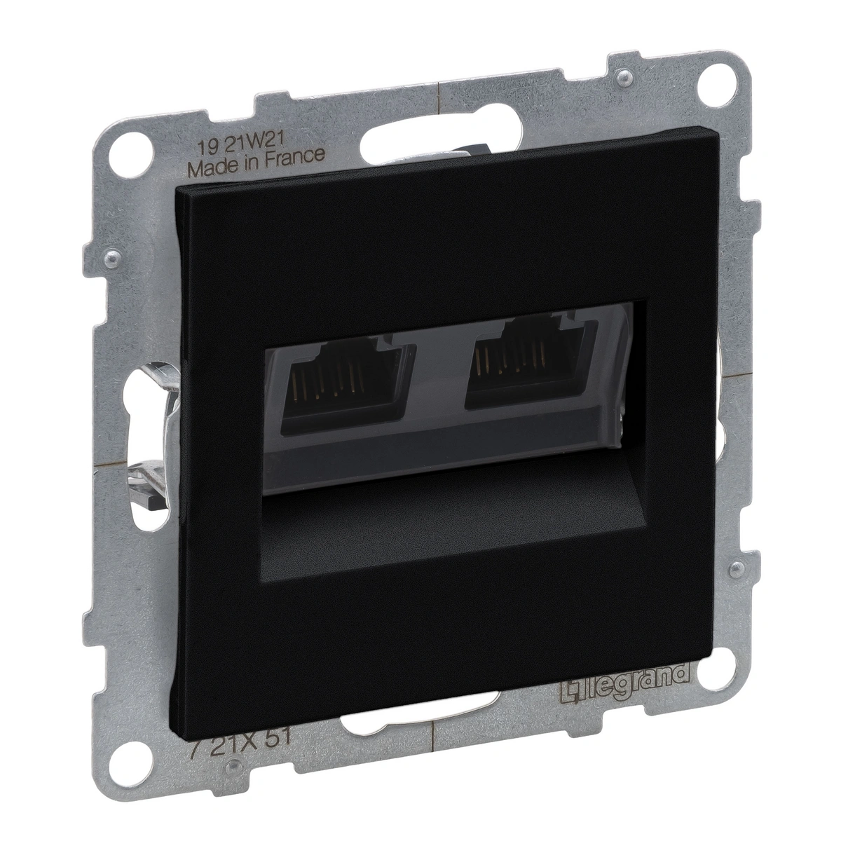 SUNO - Gniazdo 2XRJ45/kat 5E UTP, Czarny, Legrand