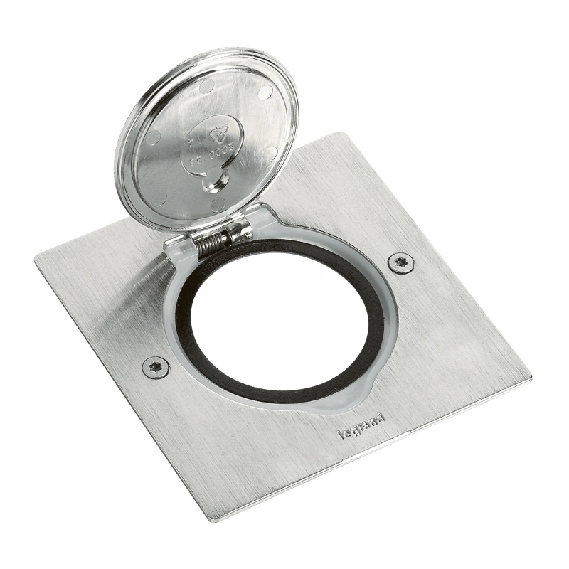 POKRYWA GNIAZDA, POJEDYNCZA, KWADRATOWA, INOX, Legrand