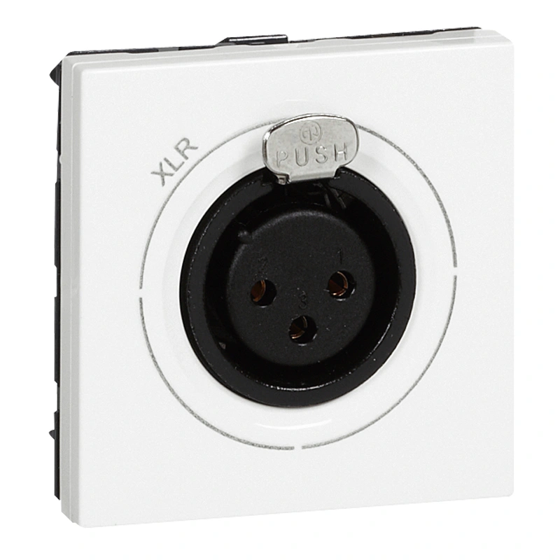 MOSAIC GNIAZDO AUDIO XLR-3 - 2 MODUŁY BIAŁE ŻEŃSKIE NEUTRIK, Legrand