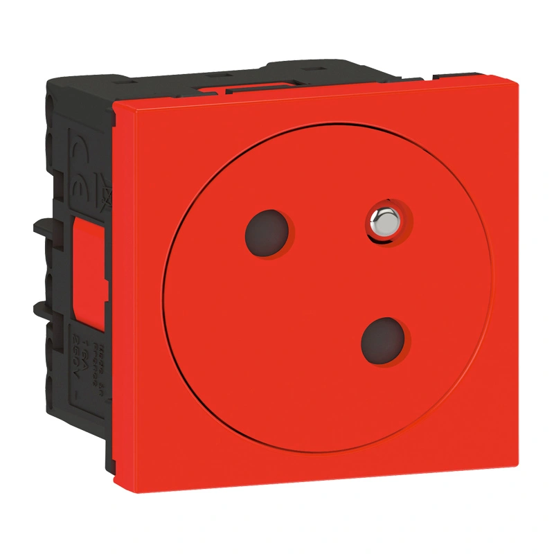 MOSAIC GN 2P+Z PODŁĄCZENIE PRZEZ ZACISKI AUTOMATYCZNE-2 MODUŁY CZERWONE 16A-250V~,