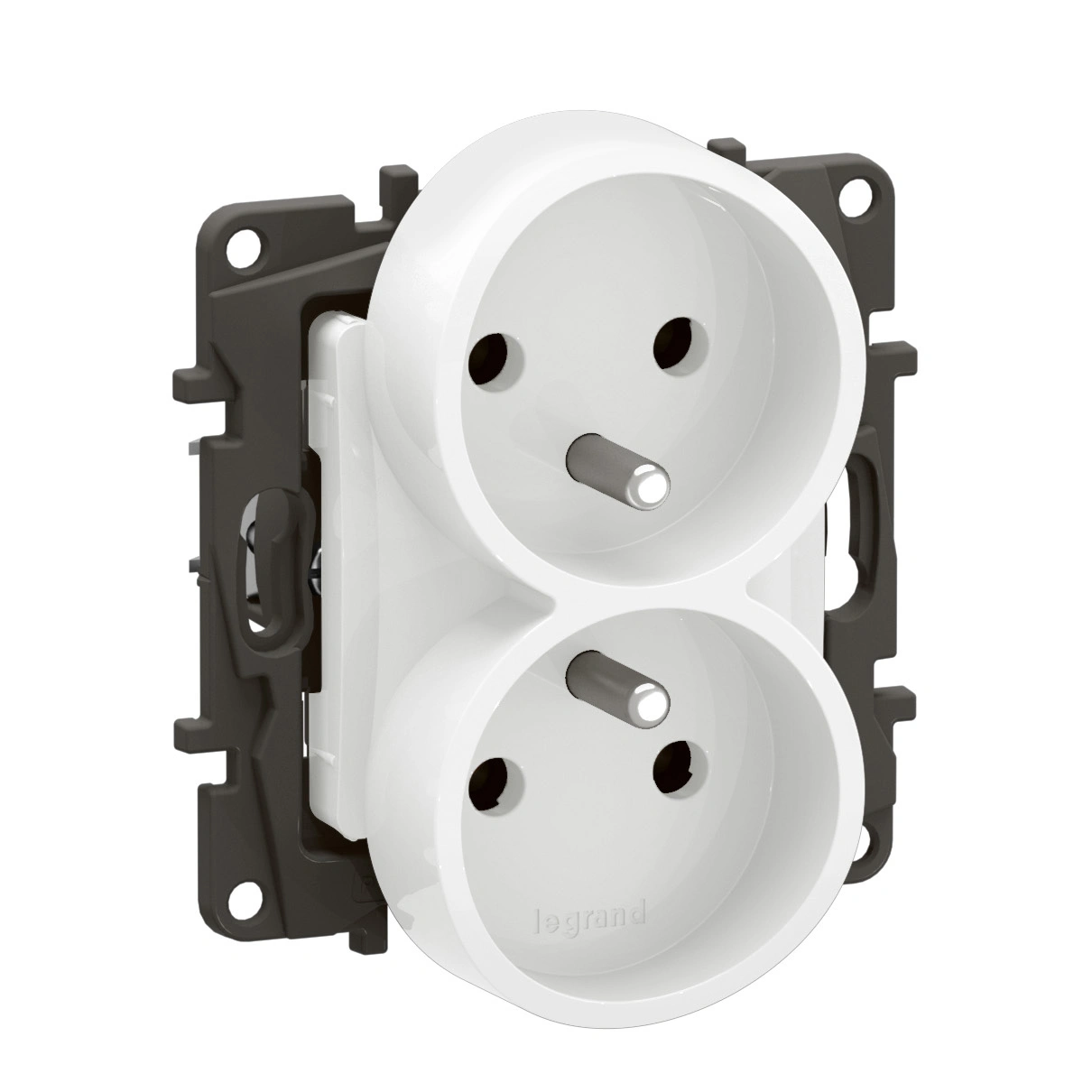 NOWE NILOE - GN. 2X2P+Z, BP DO RAMEK WIELOKROTNYCH, ZAC. ŚR 16A - 250 V~ BIAŁE