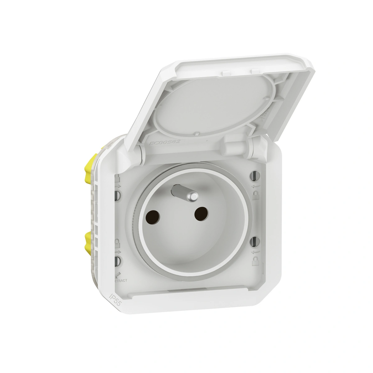 NOWE PLEXO - gniazdo 2P+Z ZACISKI AUTO komplet podtynkowy 16 A - 250V~ BIAŁE