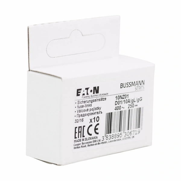 FUSE-D01 10A T GL/GG 400VAC E14; wkładka bezpiecznikowa typu D0