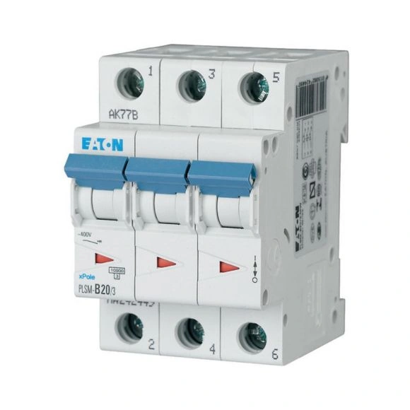PLSM-B20/3-MW Wyłącznik nadprądowy 10kA, In=20A, char. B, 3-bieg. Seria PLSM