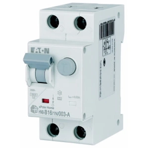 HNB-B16/1N/003-A Wyłącznik kombinowany 6kA, In=16A, IΔN=0,03A, char. B, typ A, 1+N bieg. Seria HNB
