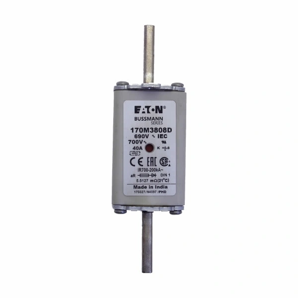 170M3808D Wkł. szybka 40A 690V aR DIN 1 podwójny wskaźnik