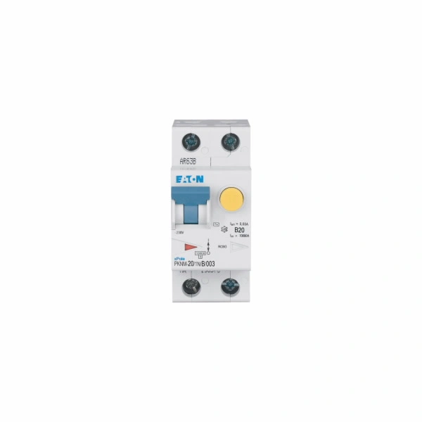 PKNM-20/1N/B/003-MW Wyłącznik kombinowany 10kA, In=20A, IΔN=0,03A, char. B, Typ AC, 1+N bieg. Seria PKNM