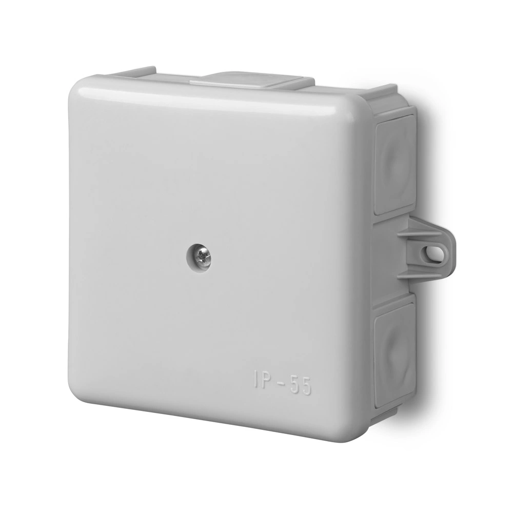 puszka N/T MZ 86x86x39 5x2,5mm2 6 wył. z wkładem IP55 szara z zewnętrznym uchwytem 1 śrubka [20szt]
