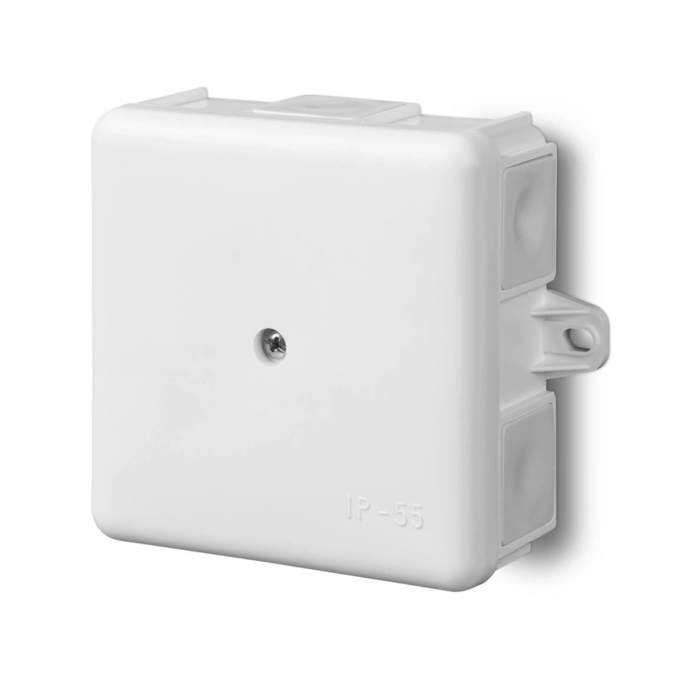 puszka N/T MZ 86x86x39 5x2,5mm2 6 wył. pusta IP55 biała z zewnętrzym uchwytem 1 śrubka [20szt]