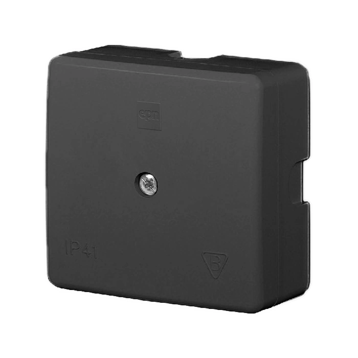 puszka 60x60x30 IP41 EP-LUX 1 śrubka, czarna [30szt]