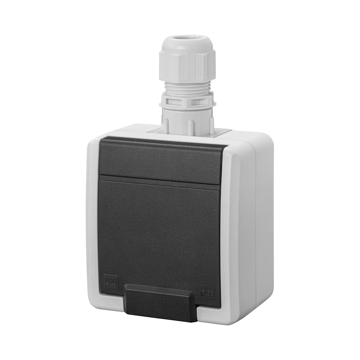 AQUANT 2K gniazdo natynkowe pojedyncze z uziemieniem 2P+Z IP65 - kolor szary 7035/7016