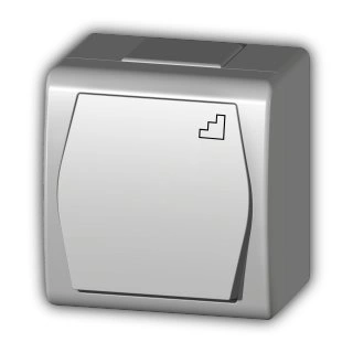 HERMES 2 łącznik natynkowy schodowy IP44 - kolor biały