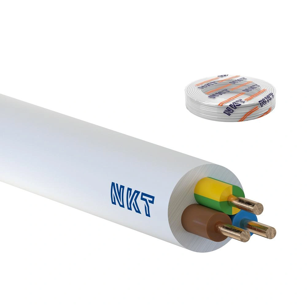 YDY żo 750V 3x4,0mm [krążek 100mb] przewód -- NYM-J