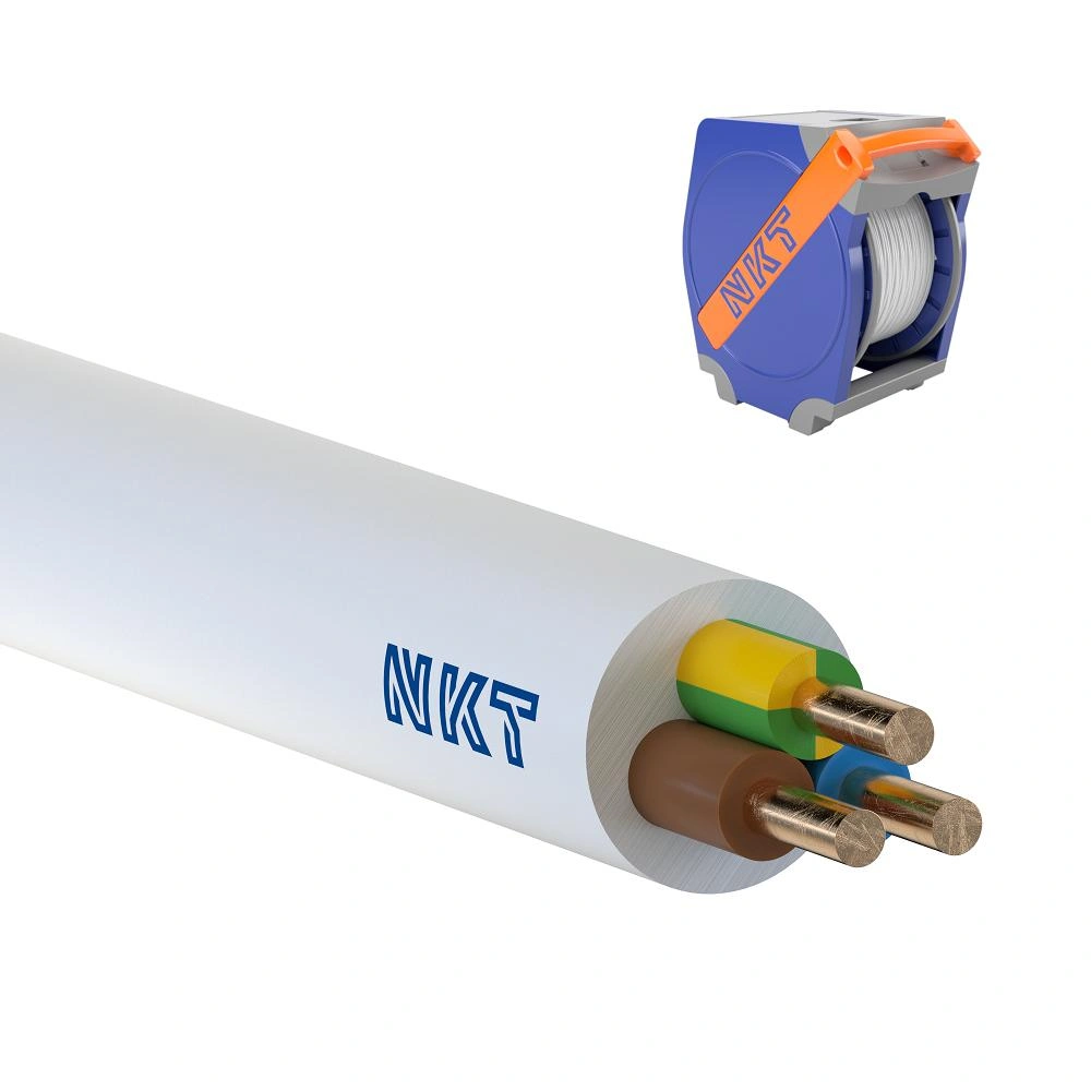 YDY żo 750V 3x2,5mm przewód NKT [bęben QADDY 450mb] -- NYM-J