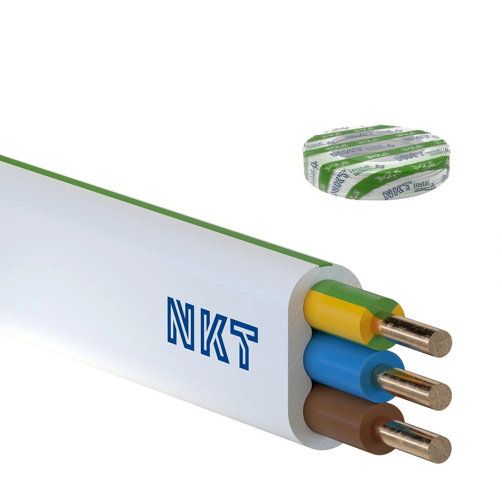 YDYp żo 750V 3x2,5mm przewód NKT [krążek x100mb]