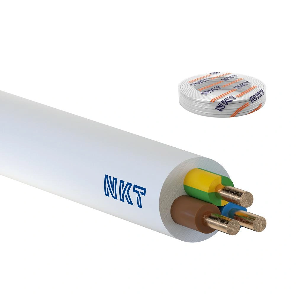 YDY żo 750V 3x1,5mm przewód NKT [krążek x100mb] -- NYM-J