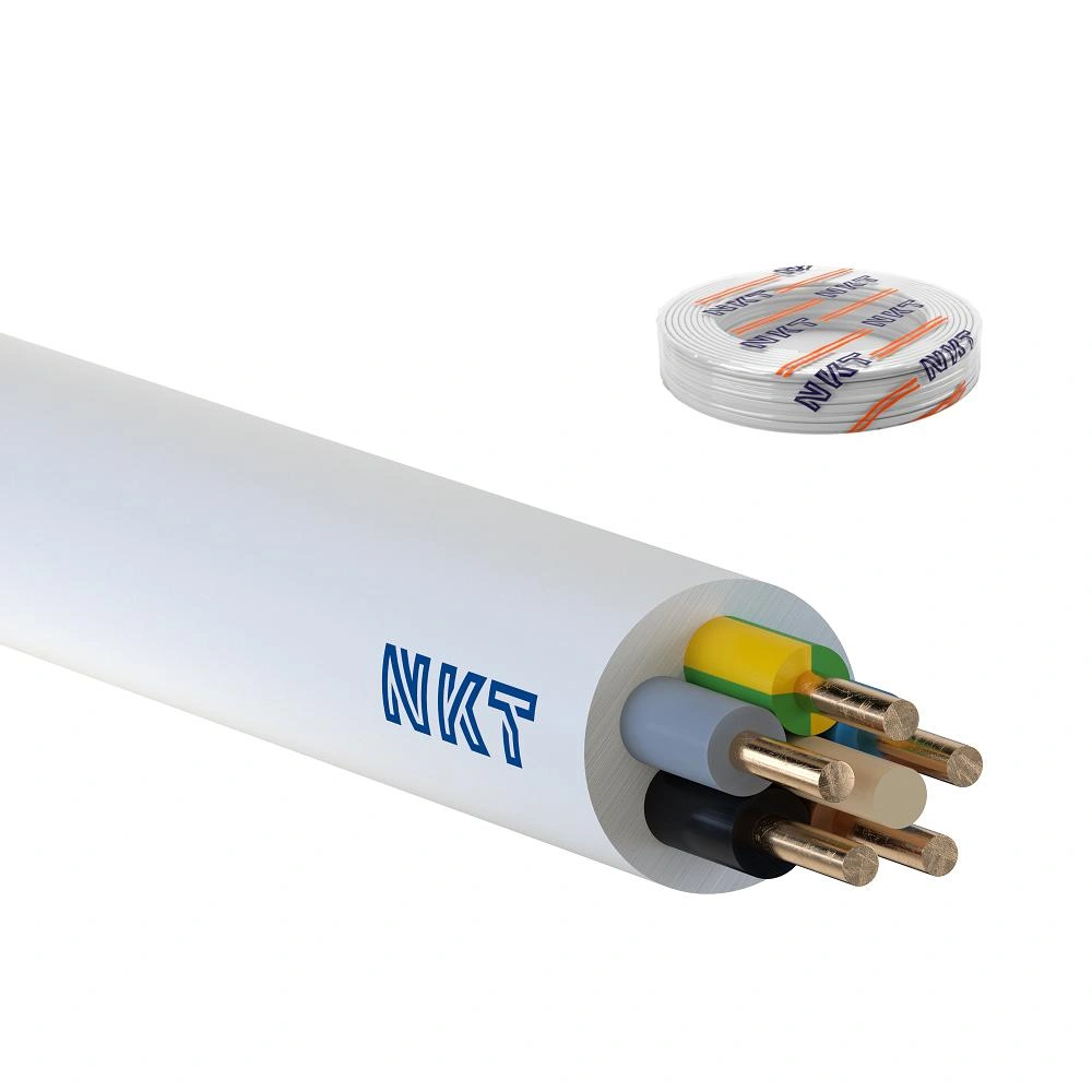 YDY żo 750V 5x1,5mm przewód -- NYM-J NKT [krążek 100mb] [paleta 4,2km]