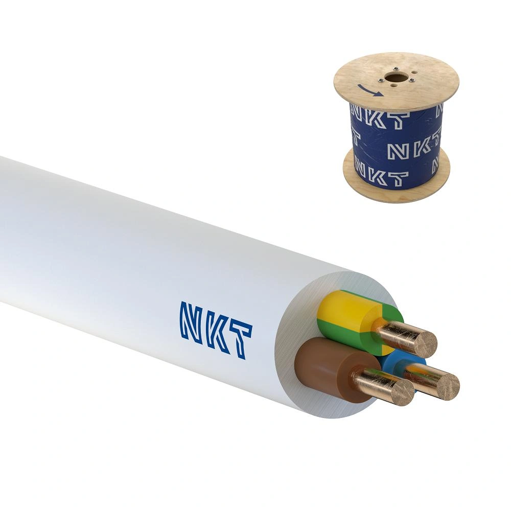 YDY żo 750V 3x1,5mm przewód NKT [bęben jednorazowy x500mb] -- NYM-J