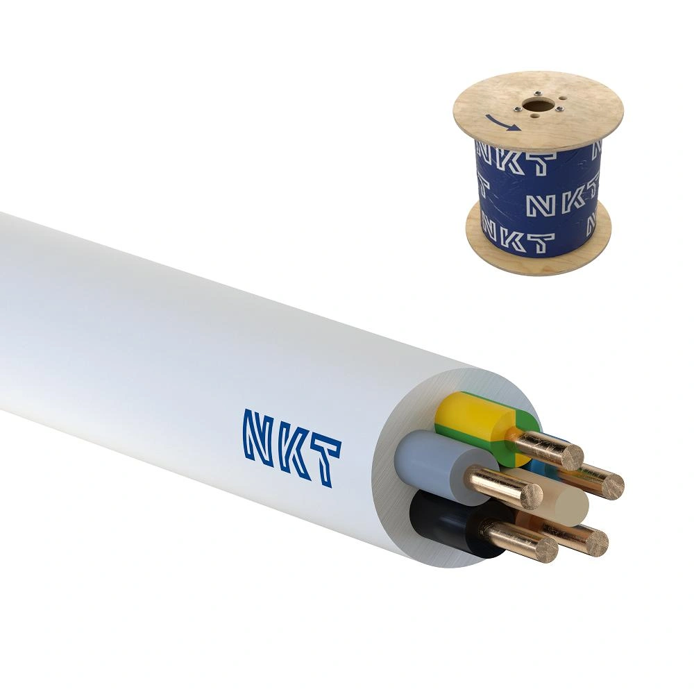 YDY żo 750V 5x1,5mm przewód -- NYM-J NKT [Bęben jednorazowy 500mb]