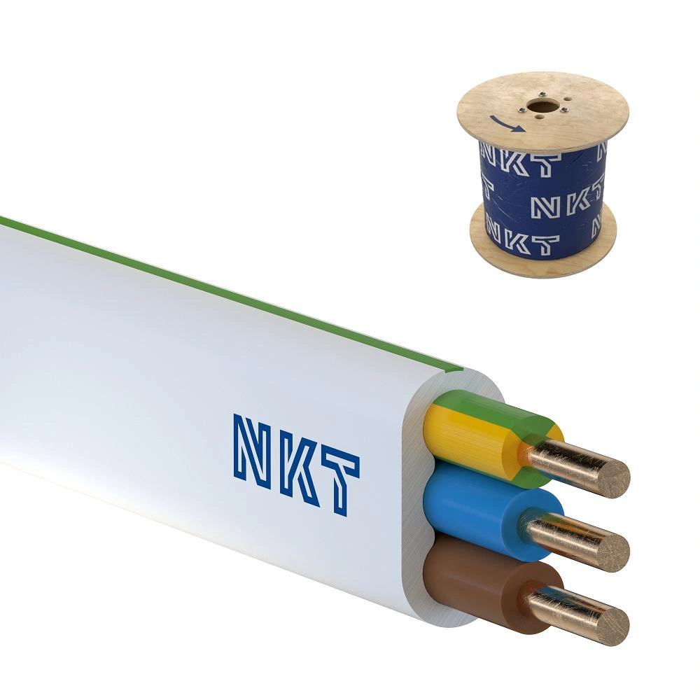 YDYp żo 750V 3x2,5mm przewód NKT [bęben jednorazowy x500mb]
