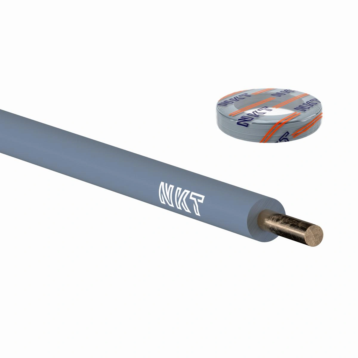 H07V-U 1x1,5 szary Kabel elektroenergetyczny, instalacyjny, jednożyłowy, z żyłą jednodrutową z izolacją PVC