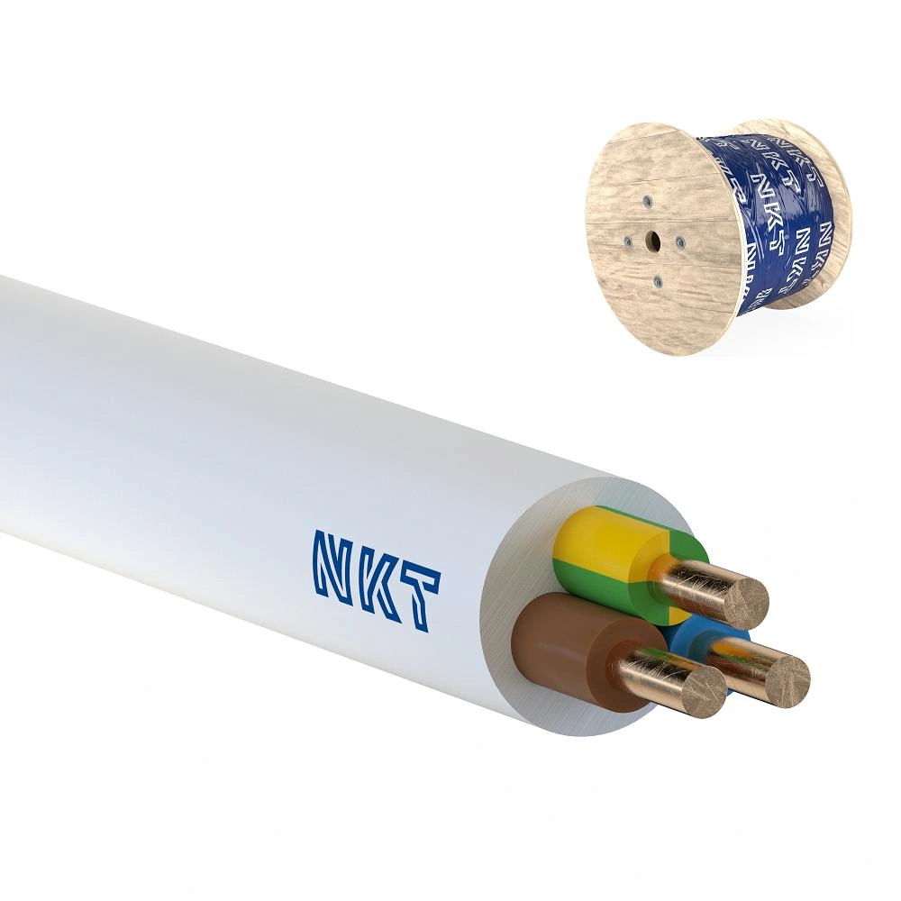 YDYżo 450/750 3x4 biały Kabel elektroenergetyczny, instalacyjny, wielożyłowy z izolacją PVC