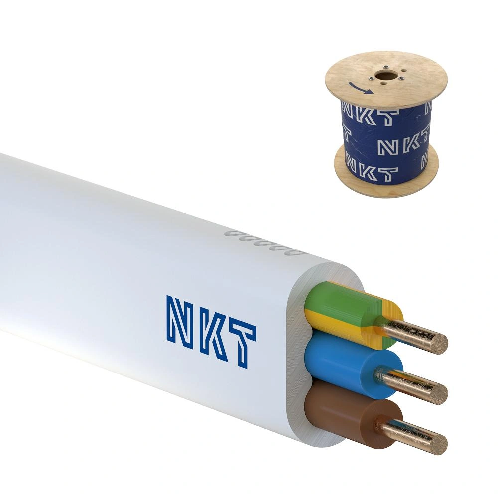 nkt instal YDYpżo 450/750 3x4 biały Kabel elektroenergetyczny, instalacyjny, wielożyłowy z izolacją PVC