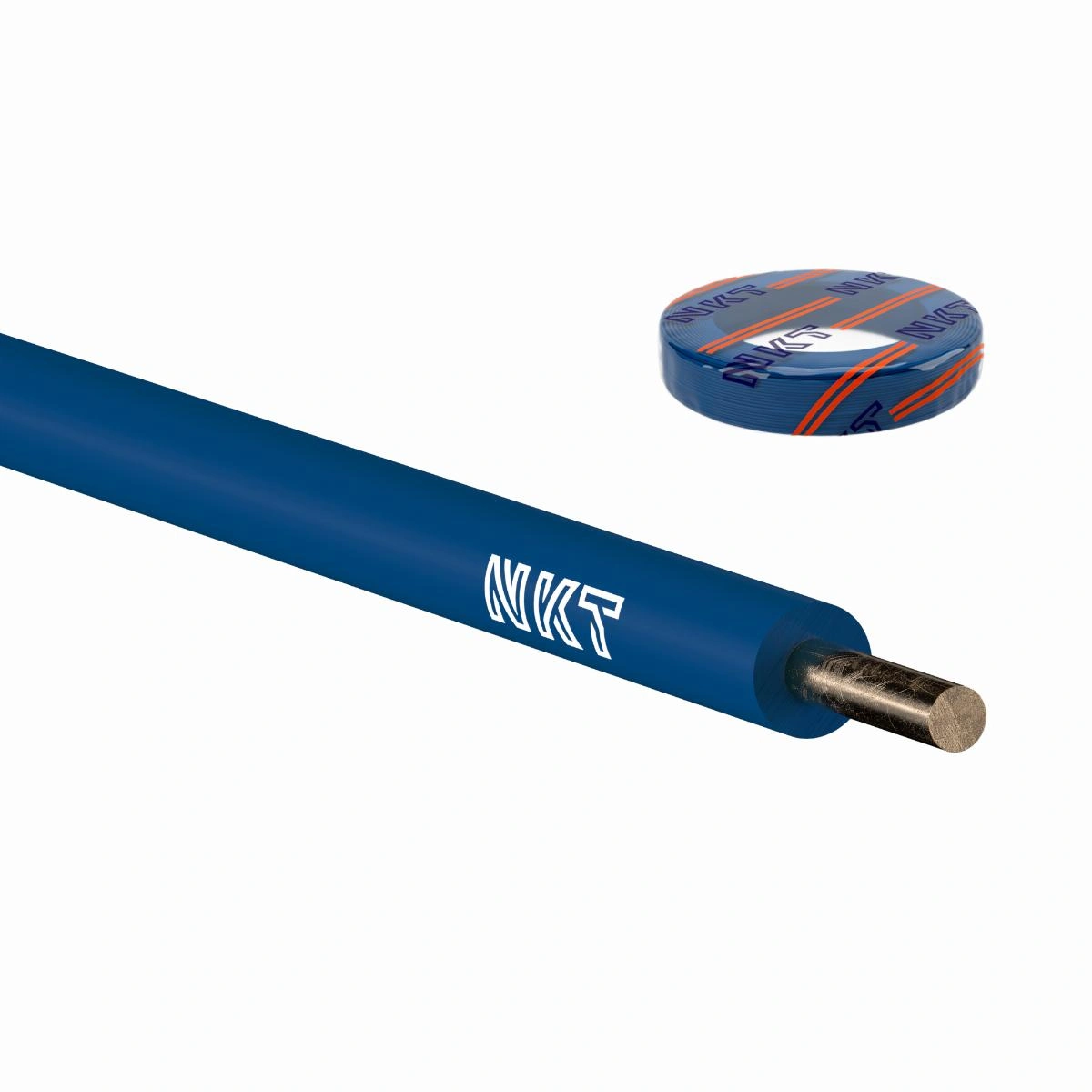 H05V-U 1x1 niebieski RAL 5010 Kabel elektroenergetyczny, instalacyjny, jednożyłowy, z żyłą jednodrutową z izolacją PVC