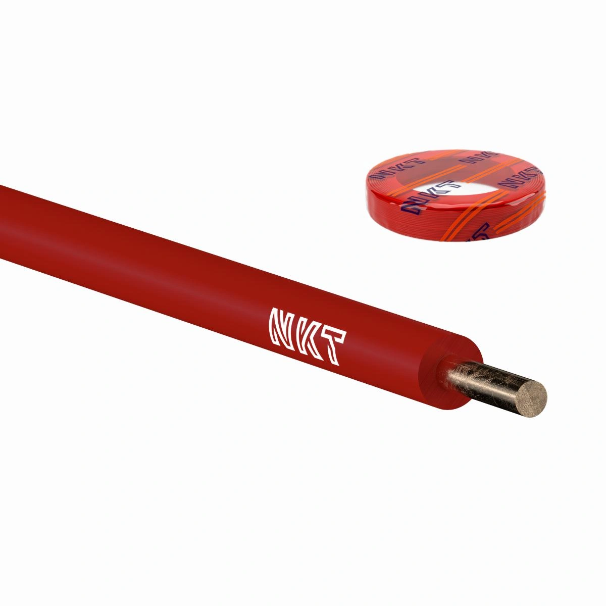 H07V-U 1x1,5 czerwony Kabel elektroenergetyczny, instalacyjny, jednożyłowy, z żyłą jednodrutową z izolacją PVC