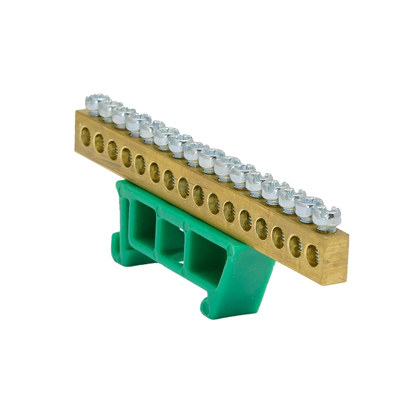 Listwa zerowa TH35-16 zielona