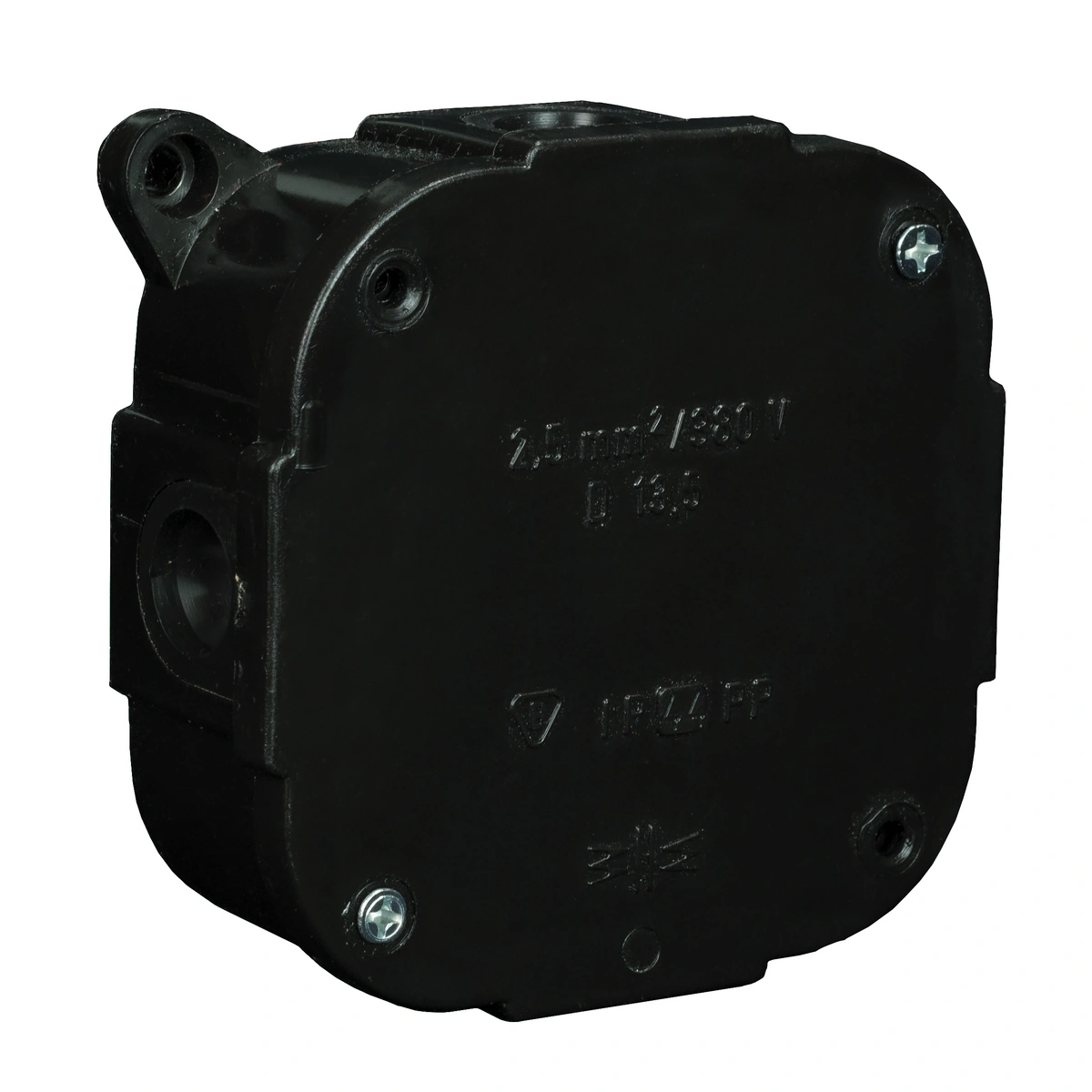 puszka n/t 88x88x40mm IP44 400V czarna VP 074-05