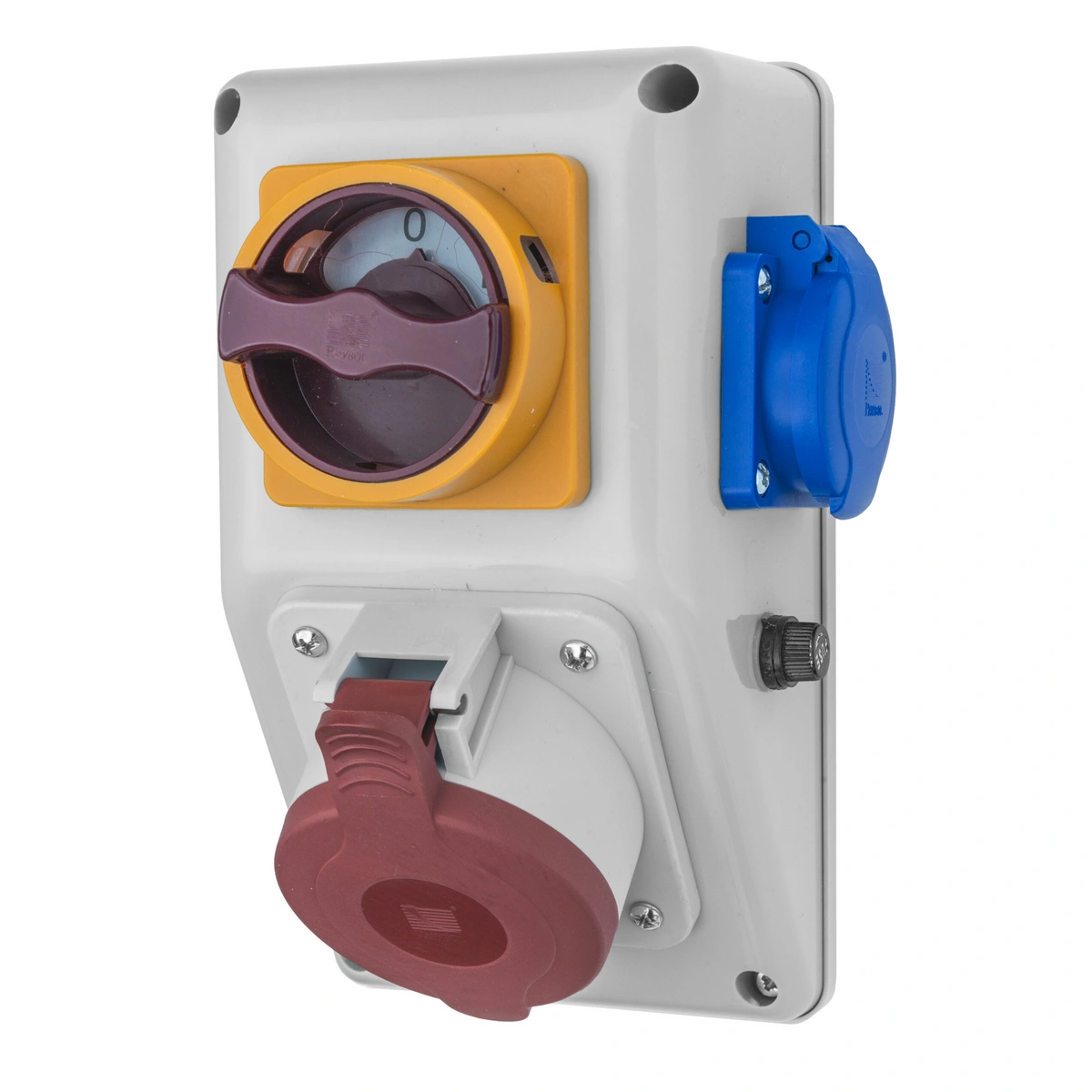 Rozdzielnica R-BOX KOMPAKT: 1x32A/5P, 1x250V, 1x0/1 40A, 400V, IP44, 1x termik