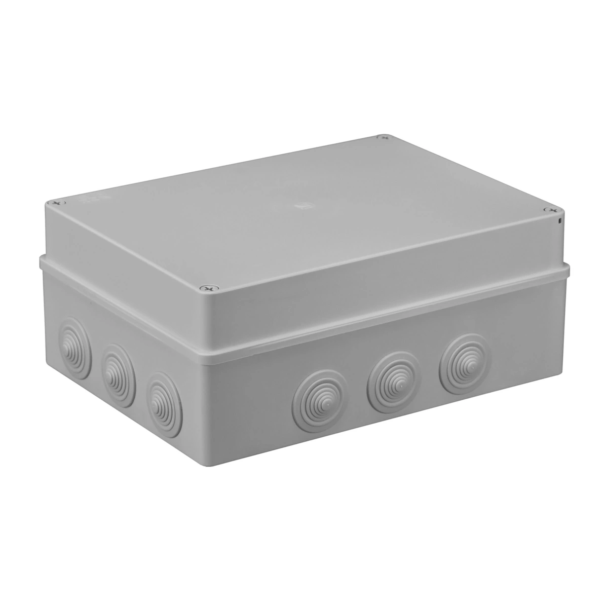 puszka hermetyczna S-BOX 300x220x120, 12 dławików, szara, IP65